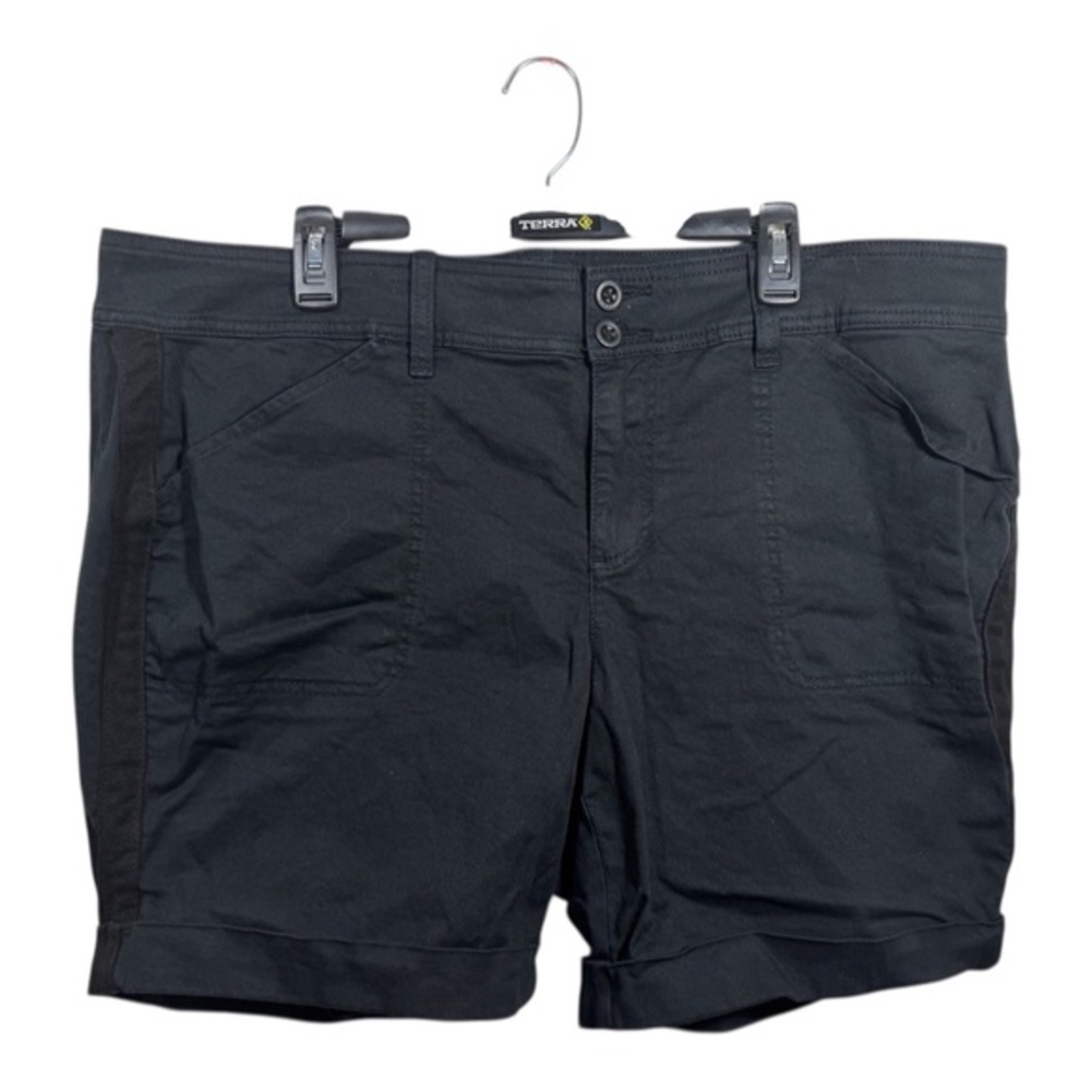 Torrid Shorts Womens Size 20 Black Bermuda Aviator Stretch Twill Mid Rise